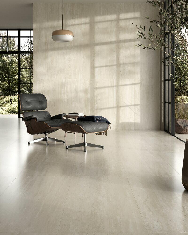 Porcelanato Travertino Velvet Retificado Acetinado 60cx120cm Biancogres
