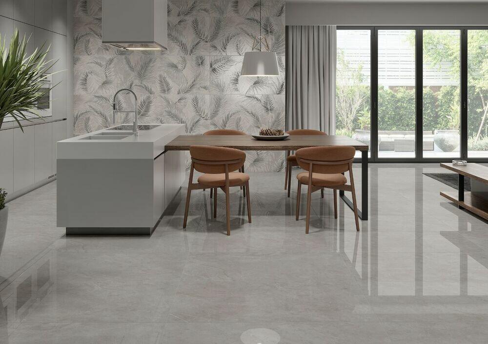 Porcelanato Gales Cinza Retificado Polido 61x120cm Damme