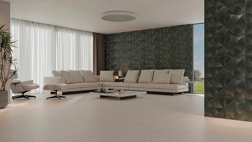 Piso Cerâmico Navona Iac Travertino Retificado Acetinado 56x113cm Incopisos