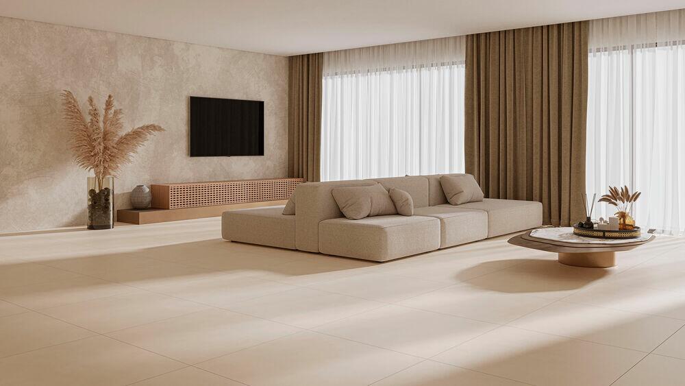 Piso Cerâmico Urban Greige Retificado Acetinado 75,5x75,5cm Incopisos