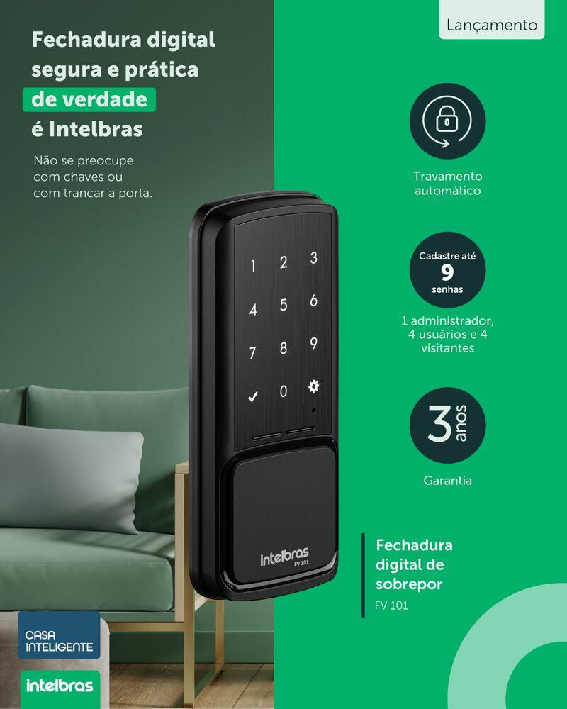 Fechadura Digital Fv 101 Preto Intelbras