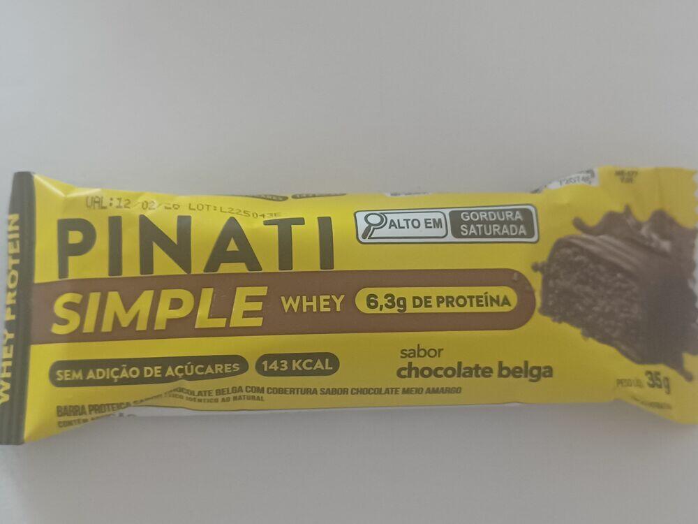 CHOCOLATE 35G PINATI SIMPLE WHEY  MARROM .