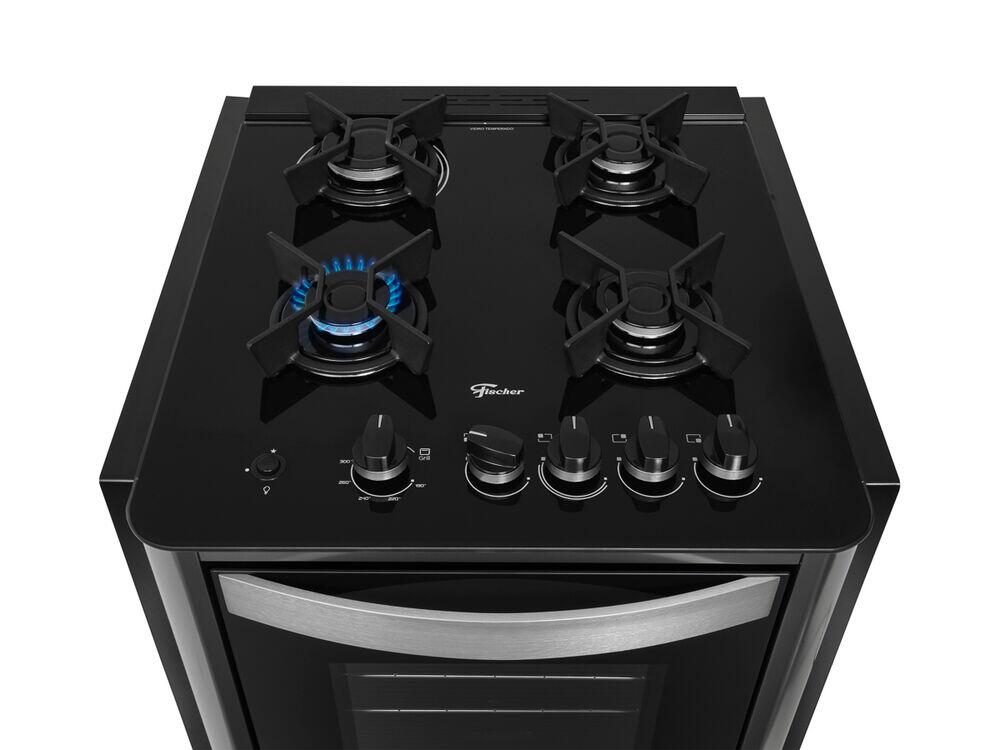 Fogão de Piso 4 Bocas Gran Cheff Embutir Silver Fischer