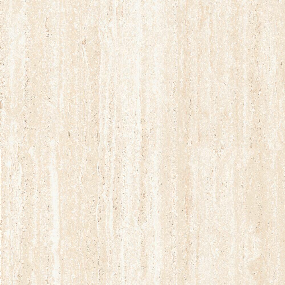 Porcelanato Polido 75cm x 75cm Travertino Romano Bege Ret Extra Dora