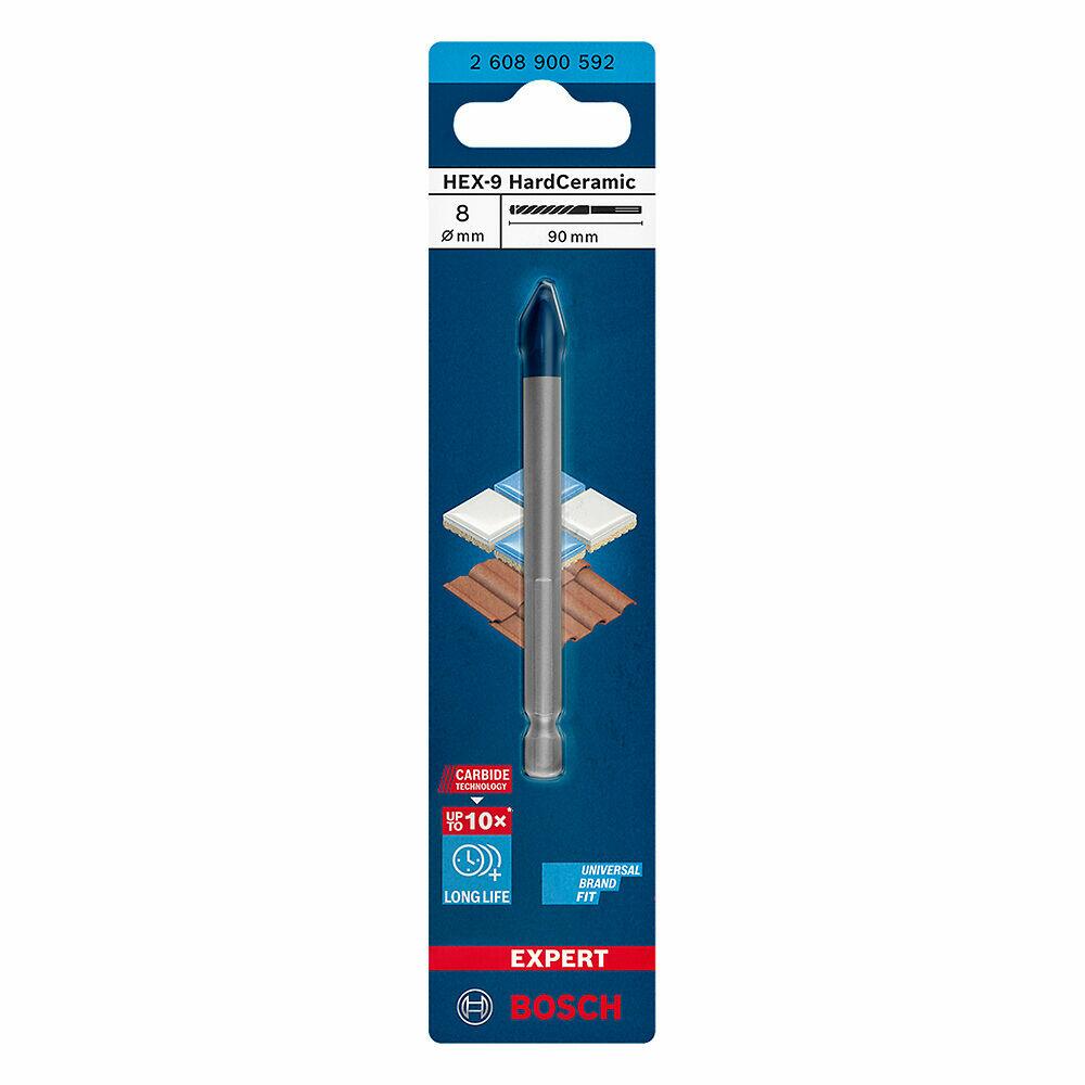 Broca Expert 8x90mm Hex-9 Hard Ceramic Prata Bosch