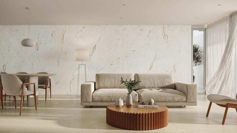 Porcelanato Polido 120cm X 120cm Parana Gold Wh Ret Extra Portinari