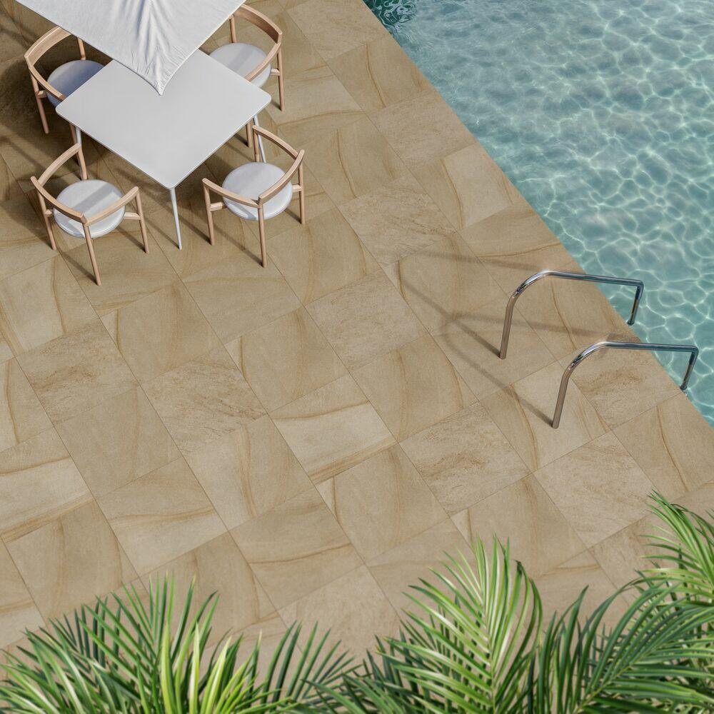 Porcelanato Arenito Mix Grigio Retificado Externo 60x60cm Biancogres