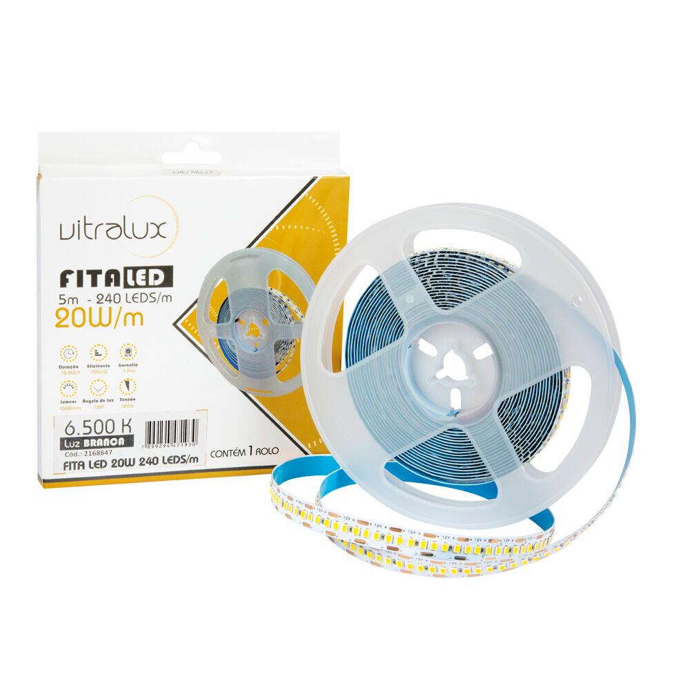 Fita LED 5M 20W 240 LEDs/m 6500K 12V Vitralux