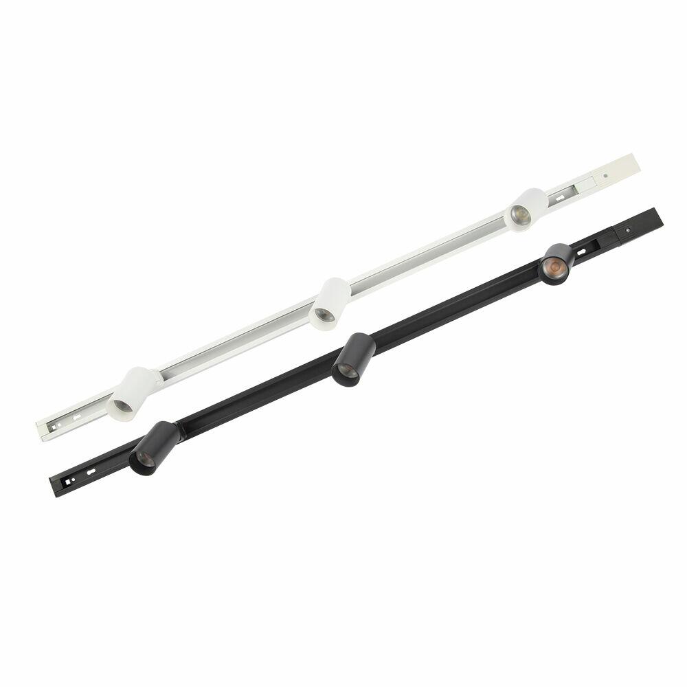 Kit Trilho 3 Lâmpadas 18W Bivolt Preto 3000K Vitralux