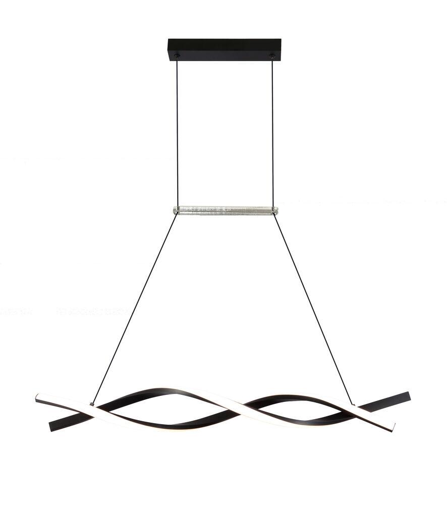 Pendente LED Wave 25W 3000K Preto Bivolt Vitralux
