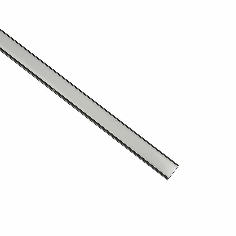Perfil de Alumínio para Fita de LED Sobrepor 2M Preto Vitralux