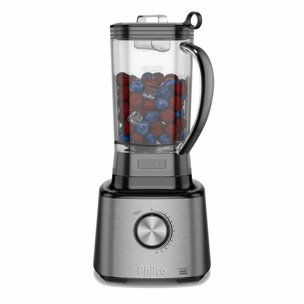 Liquidificador 1400W 3L PLQ2100PI Preto Inox Philco