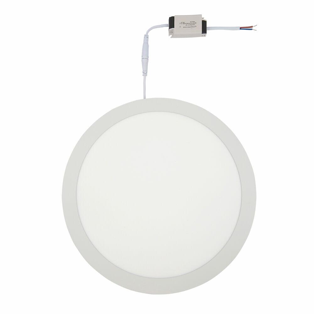 Painel LED Embutir Redondo 24W Branco 3000K Bivolt Vitralux