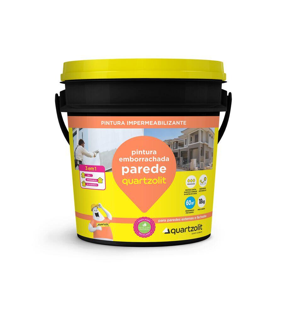 Tinta Impermeabilizante 18L Emborrachado Branco Quartzolit