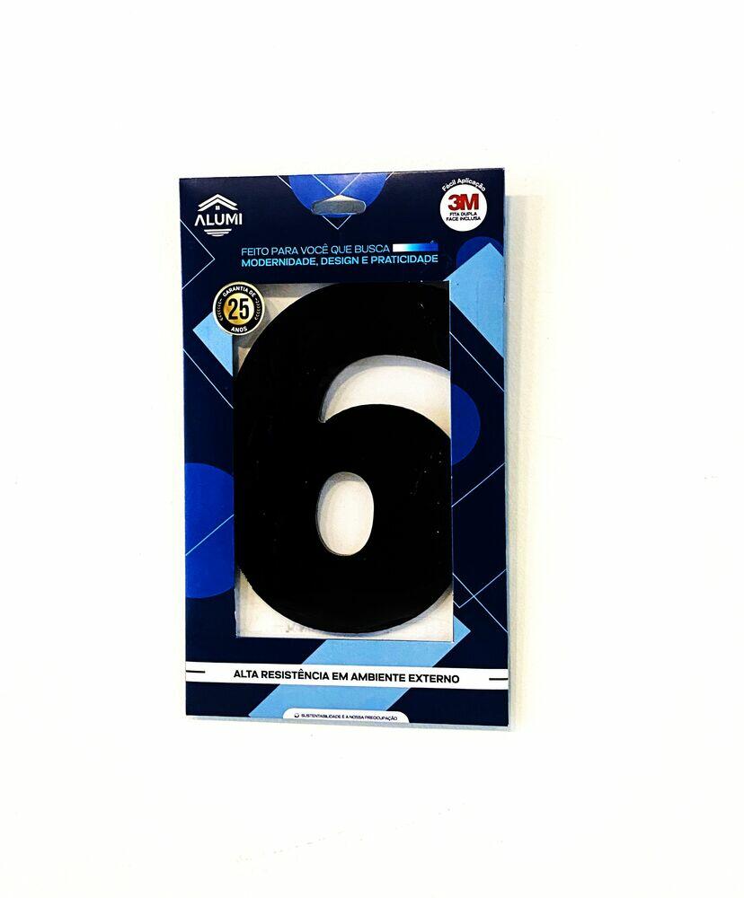 NUMERO RESIDENCIA 13CM ACM 6 PRETO .
