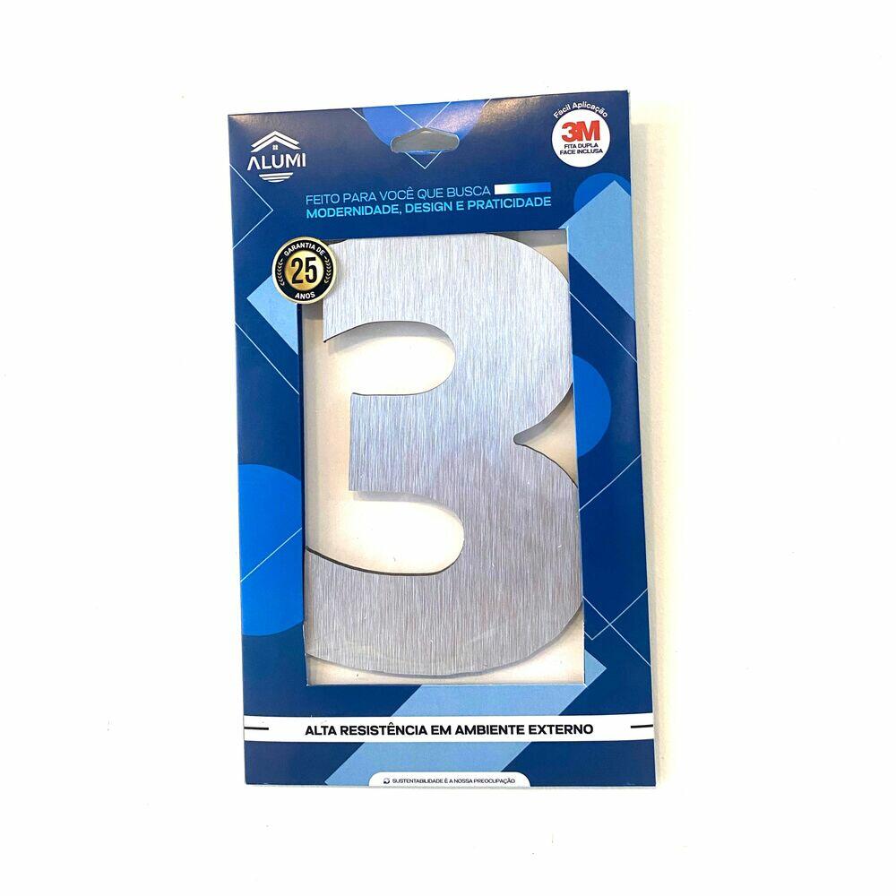 NUMERO RESIDENCIA 13CM ACM 3 PRATA ESC .
