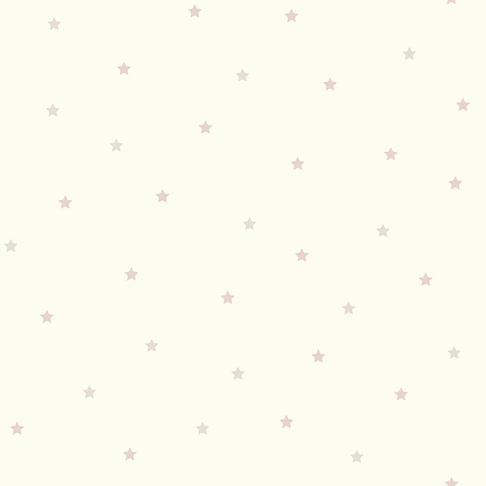 Papel Parede Estrelinhas Bege Rosa 51cmx10m Tokfix