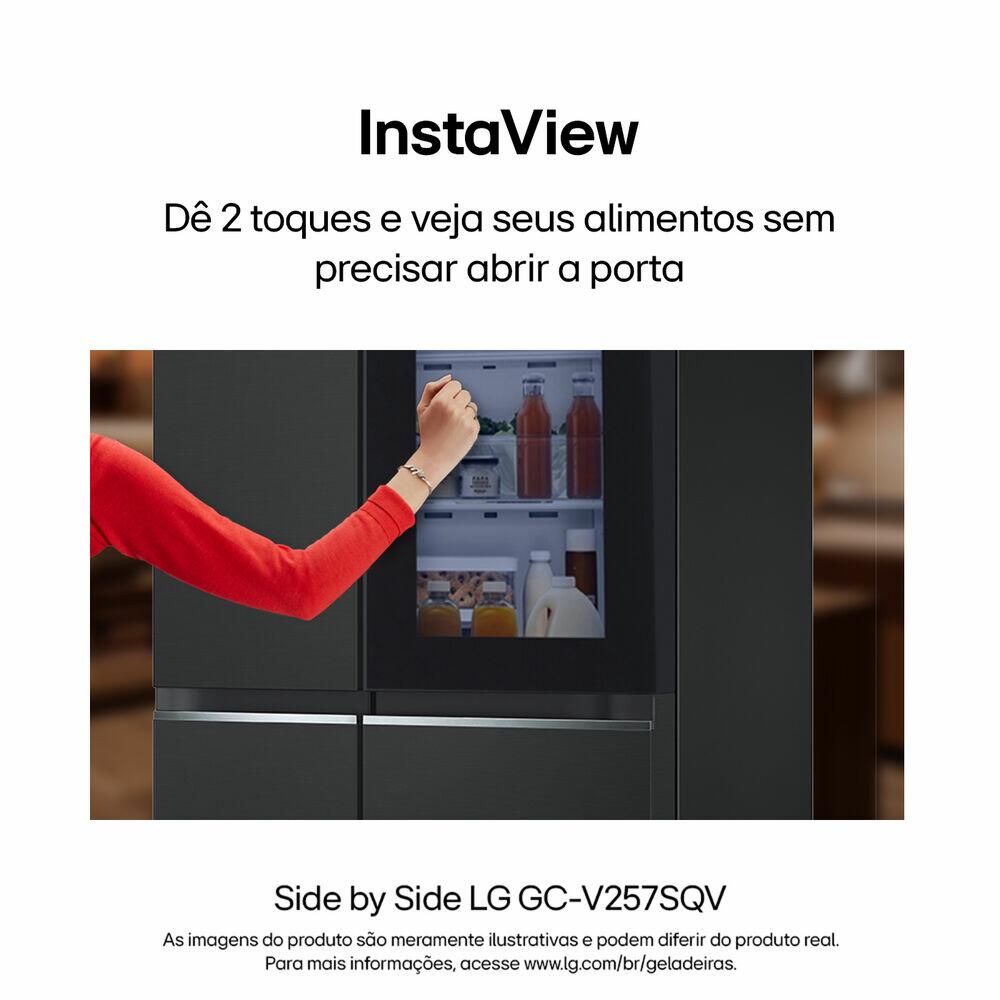 REFRIGERADOR 647L GC-V257SQVW INOX PRETO 127V