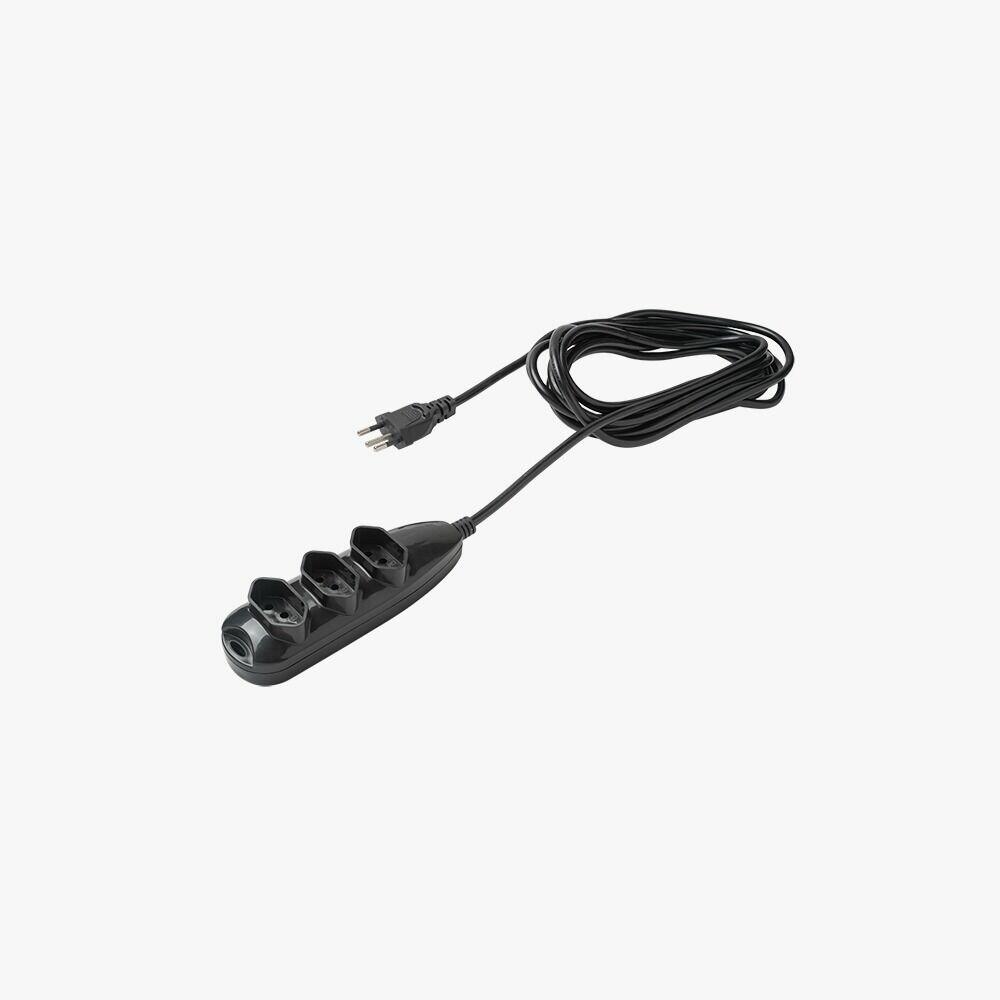 Extensão 5m 3 Tomadas 2p+t 10a 3005 Preto Intelbras