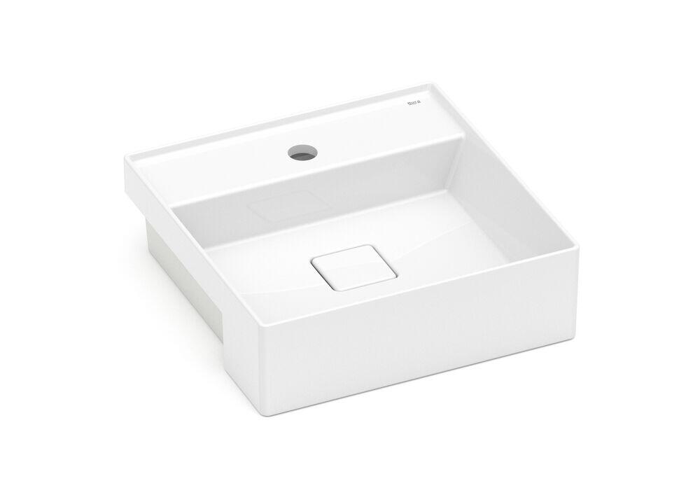 Cuba Semi-encaixe Louça T10 35cm X 35cm Branco Com mesa Roca