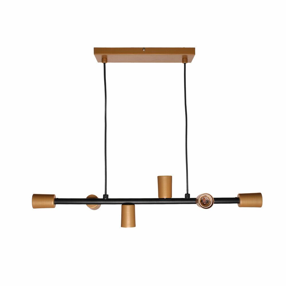 Pendente Metalico 6xe27 Buds Ouro Bivolt Taschibra