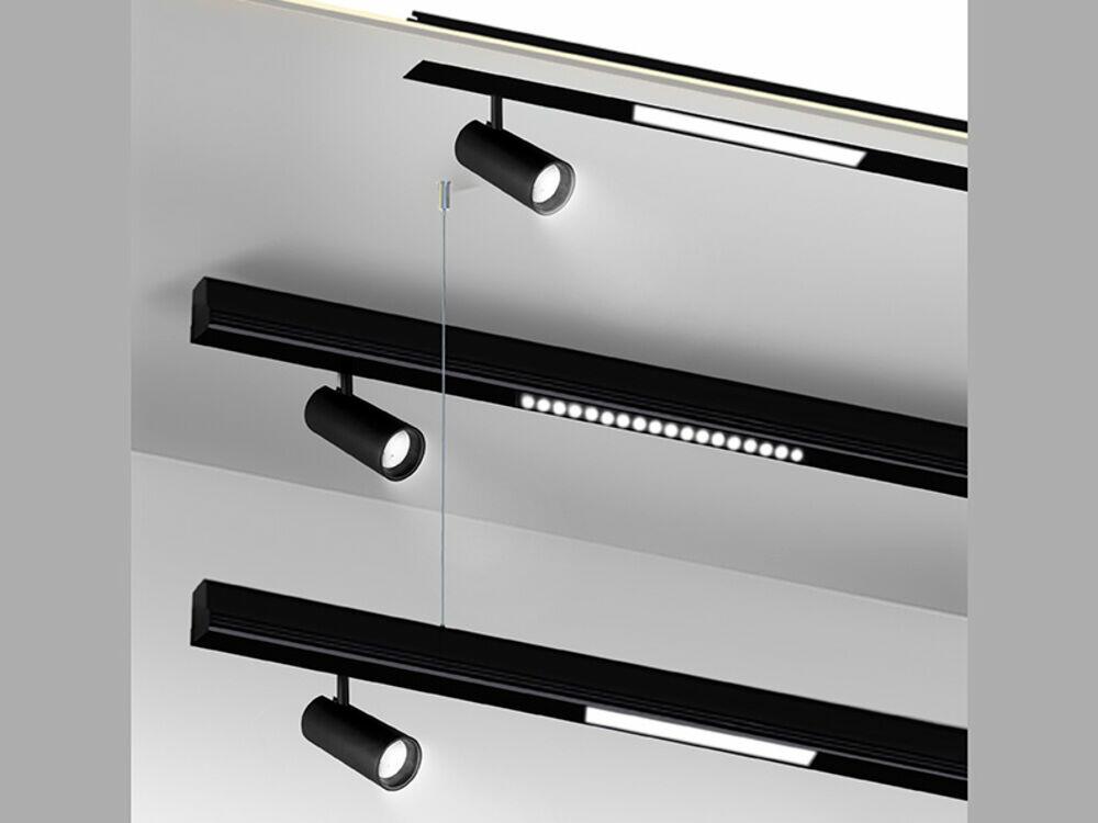 Trilhos Magneticos Sobrepor 2m Preto Taschibra