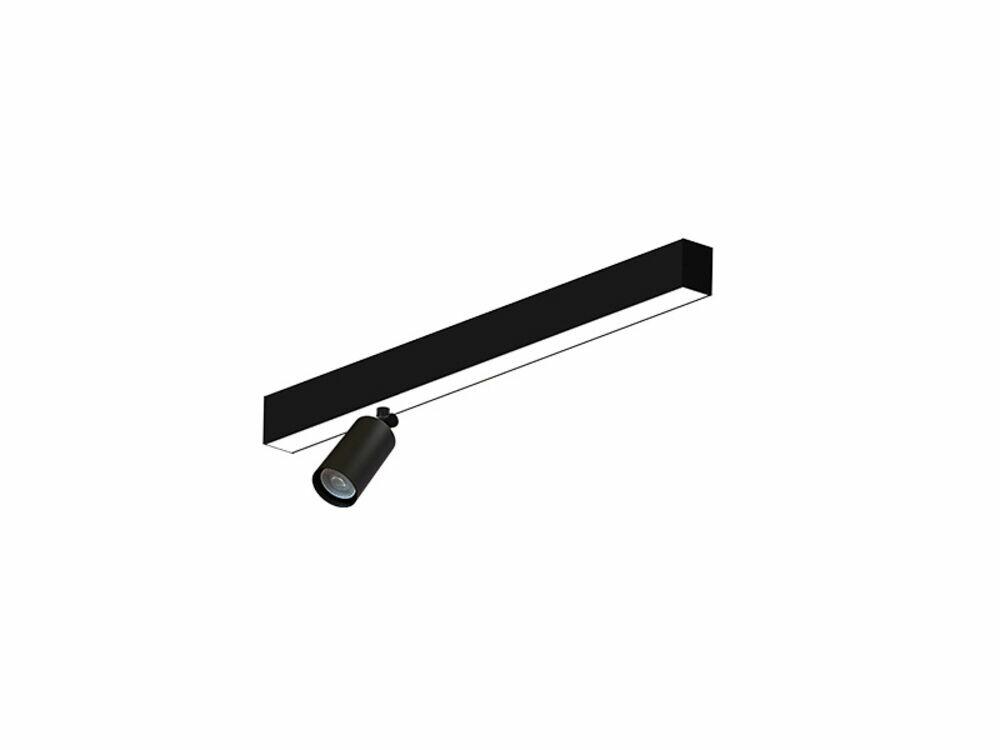 Lum+1 Spot Led Teto Sob 20w 3000k Spire Preto Fosco Bivolt Taschibra