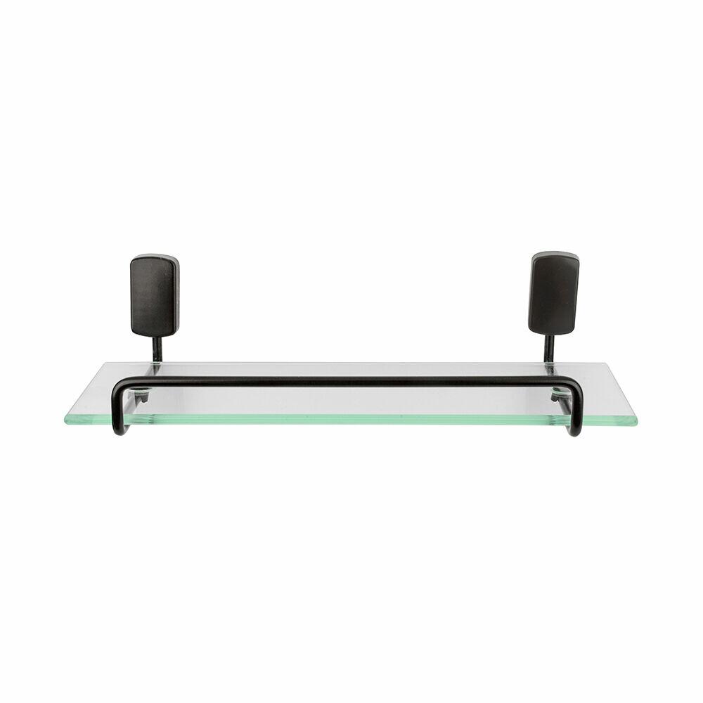 PRATELEIRA 30CM ITA PRETO FOSCO RETANGULAR