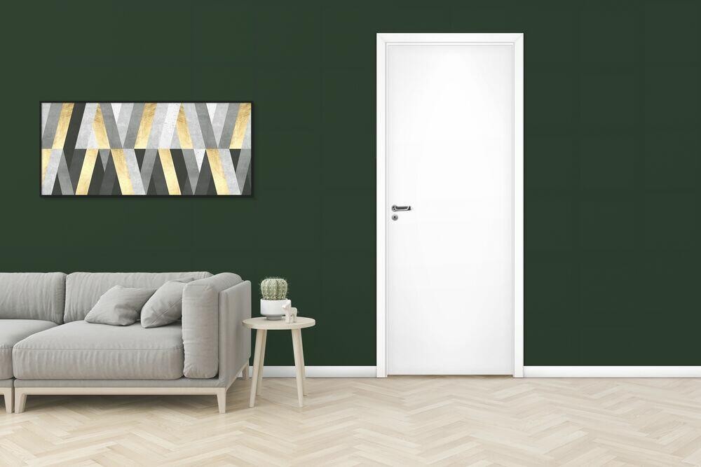 Kit Porta 2,10M X 60CM M08 a M13 Direta e Esquerda UV Lisa Branca Interna Pinhal
