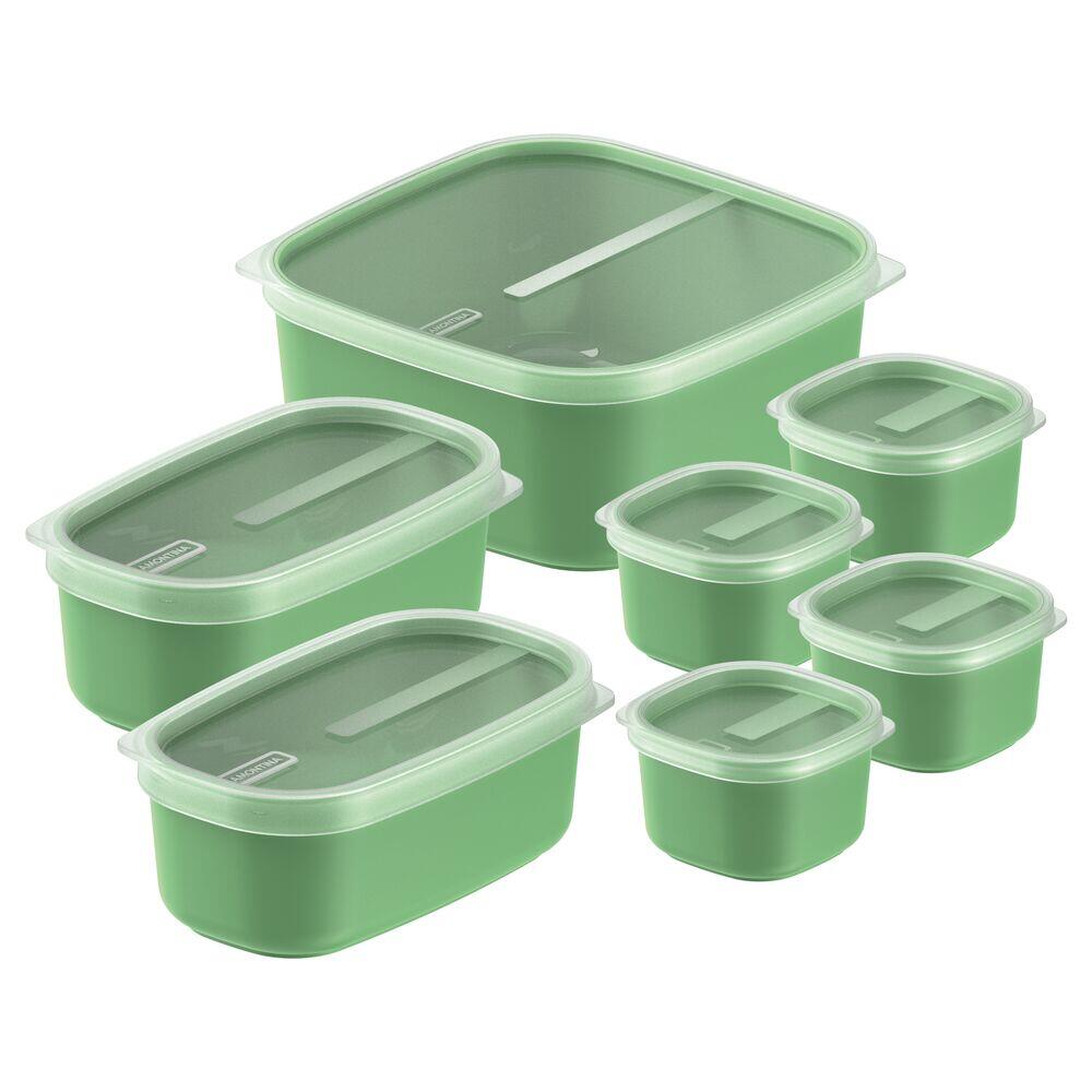 Jogo de Potes Plástico 7PCS Mix Color Verde Tramontina
