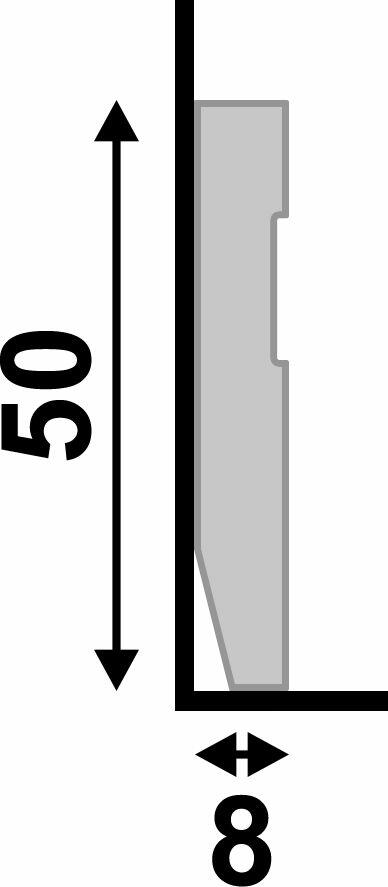 Rodapé Poliestireno 2,20M X 5CM X 8Mm Friso Branco Santa Luzia
