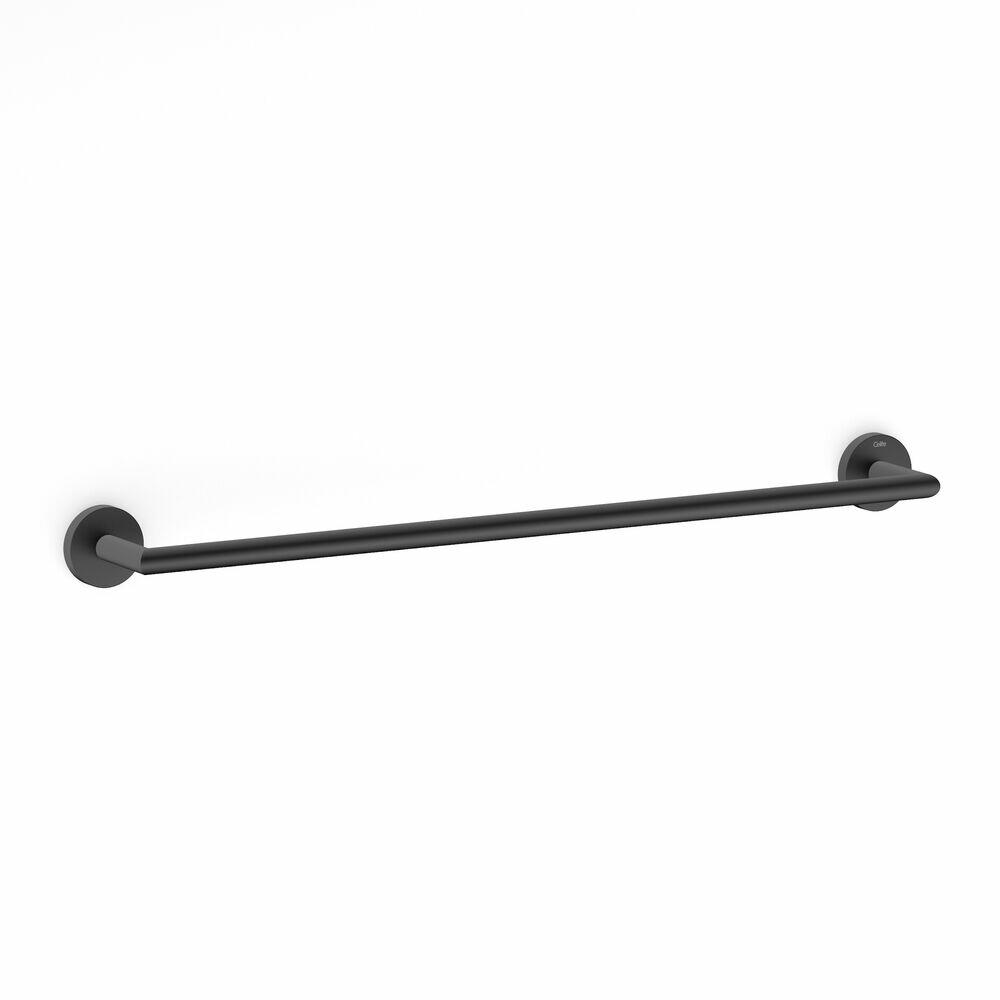 Porta Toalha Barra 60cm New City Preto Matte Celite