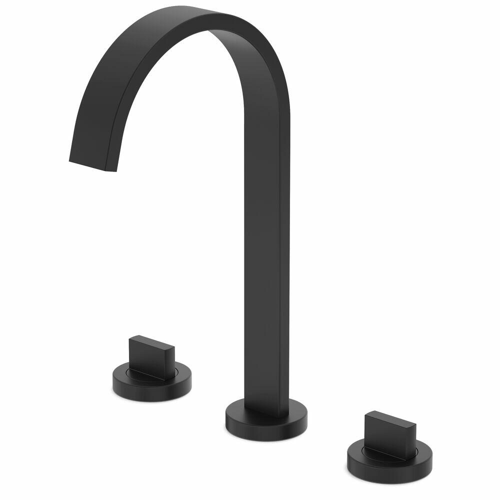 Misturador Lavatório Bica Alta Flow Preto Matte Celite