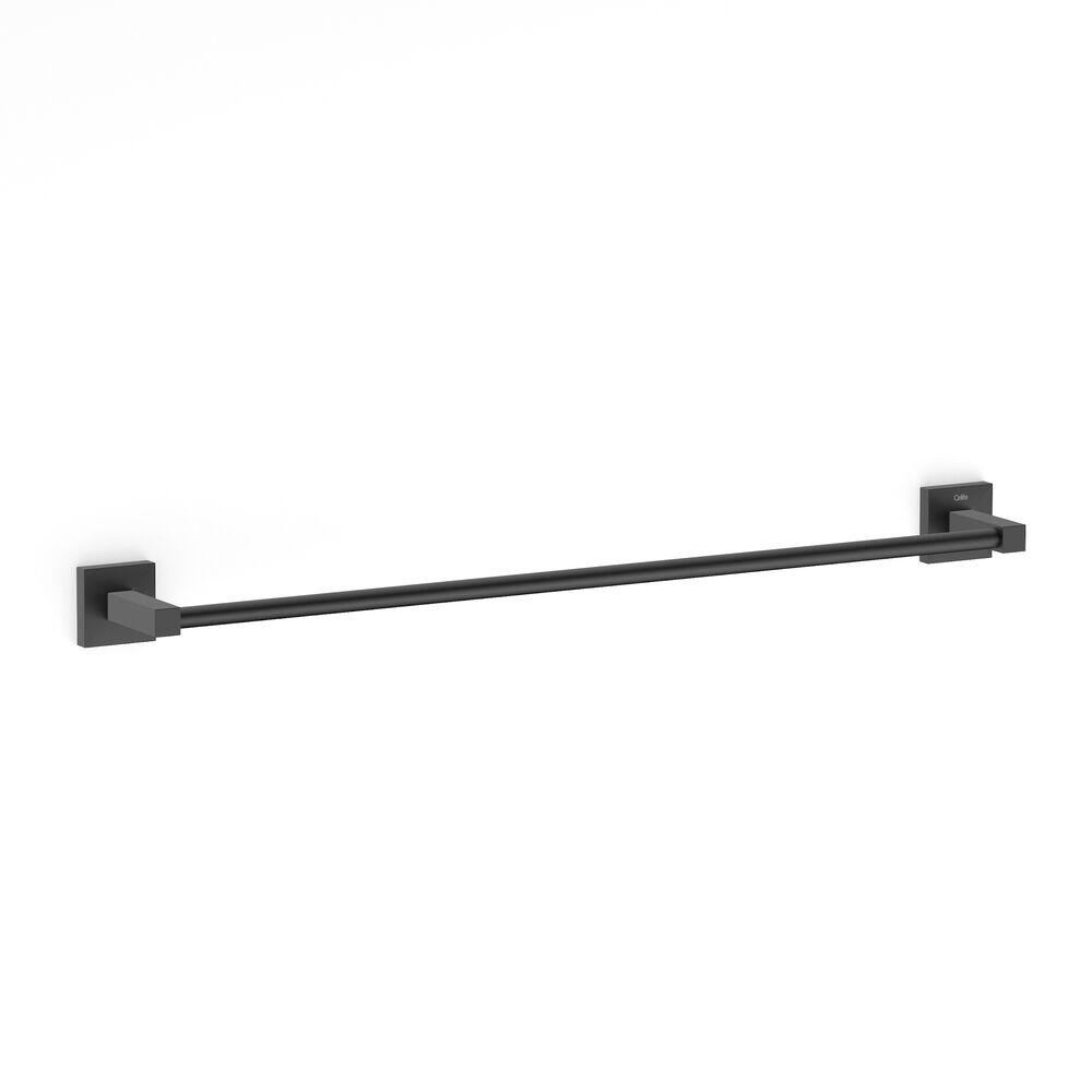 Porta Toalha Barra 60cm New Elite Preto Matte Celite
