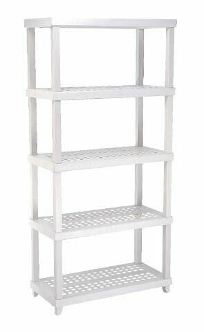 Estante p/250Kg c/5 Prateleiras Vig Branca 180x86,3x42,2cm