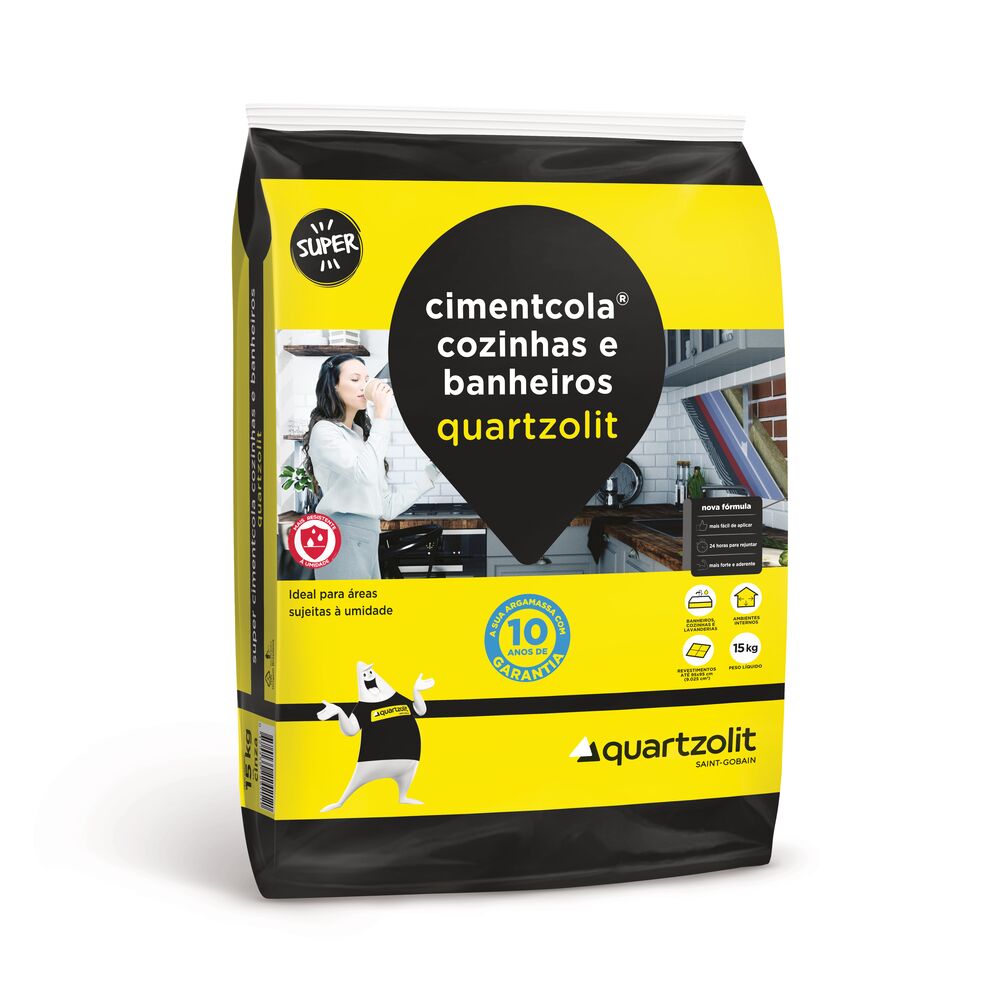 Argamassa Cozinhas/Banheiros 20kg Cinza Quartzolit