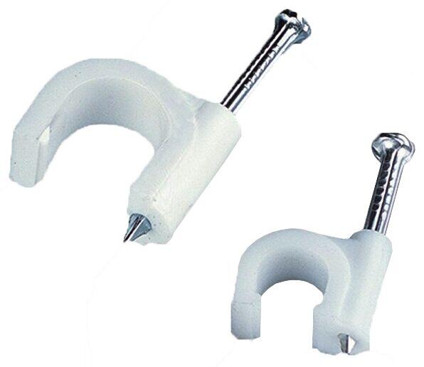 Fixador de Fio Coaxial 10mm Branco 10 Peças Bemfixa