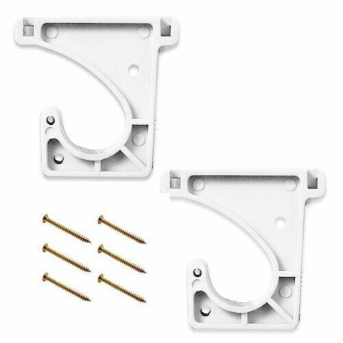 Suporte para Cabideiro Bemfixa Tipo J Branco 2 Peças