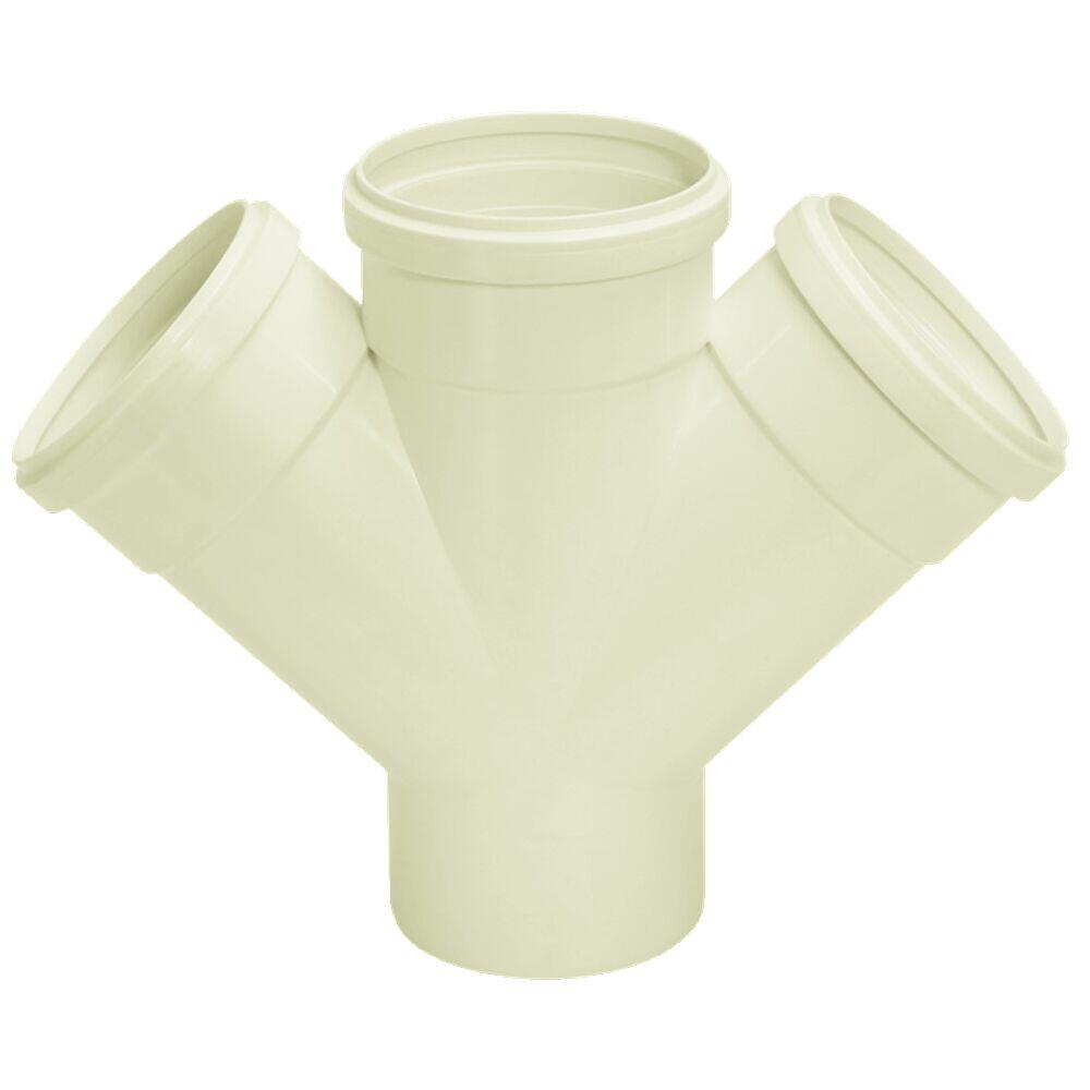 Junção Dupla 100mm Pvc Esgoto Branco Amanco