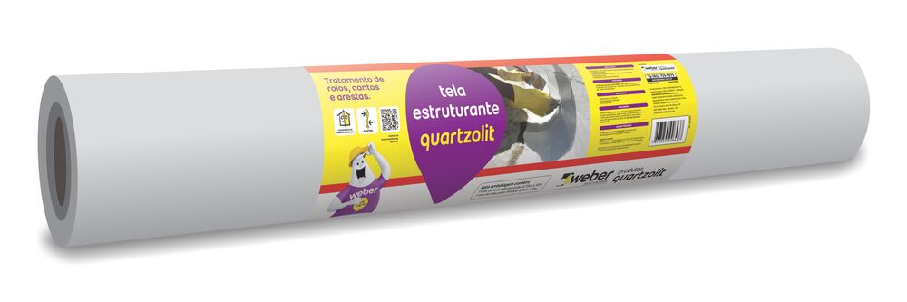 Tela de Poliéster Estruturante 73CM x 10M Branca Quartzolit