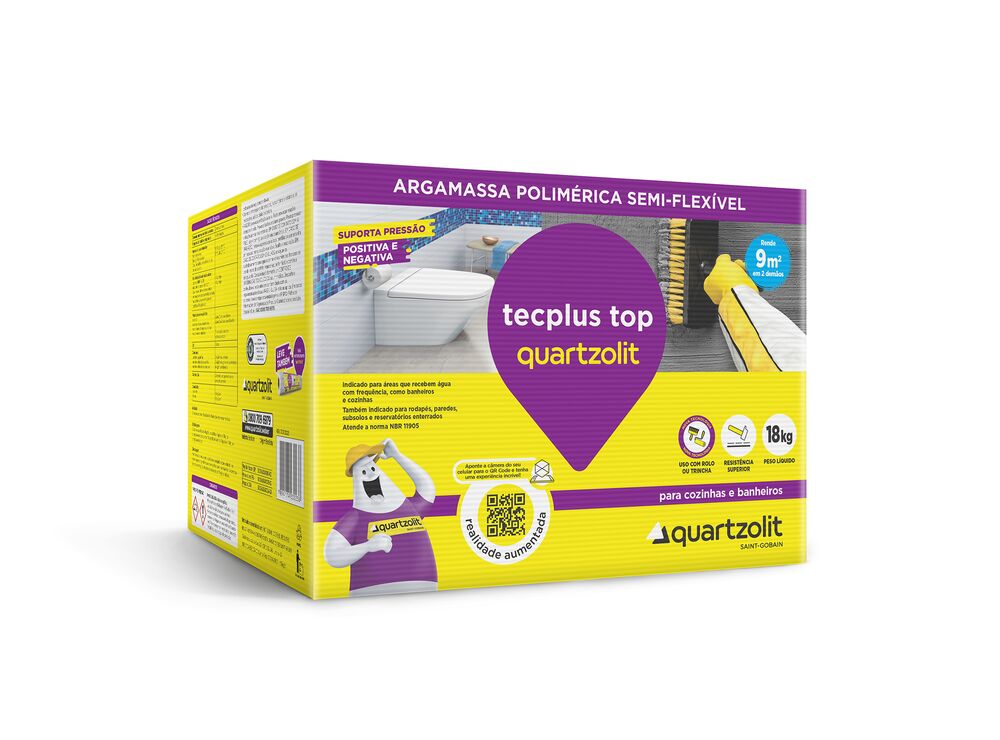 Impermeabilizante Tecplus Top 18kg Cinza Quartzolit