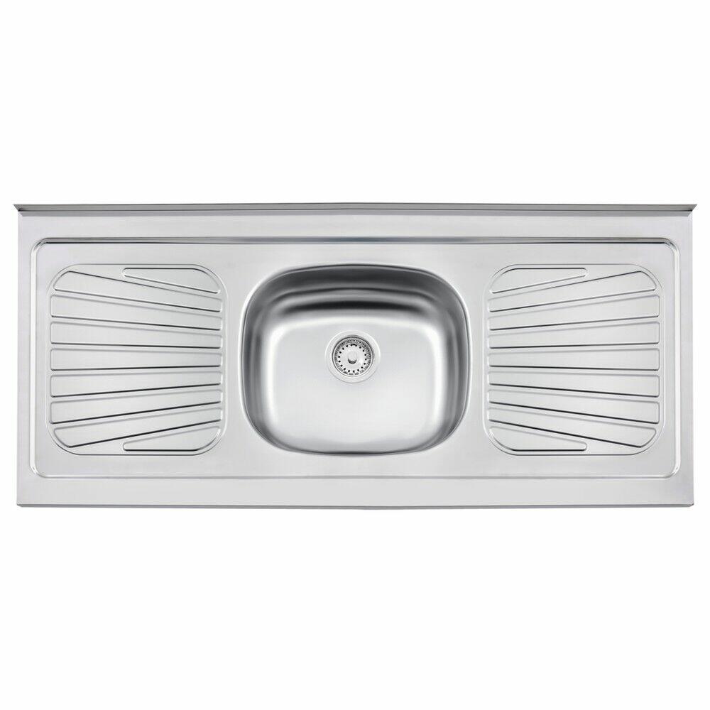Pia de Cozinha com Válvula Standart Inox Polido 120x52cm Aço Inox Tramontina