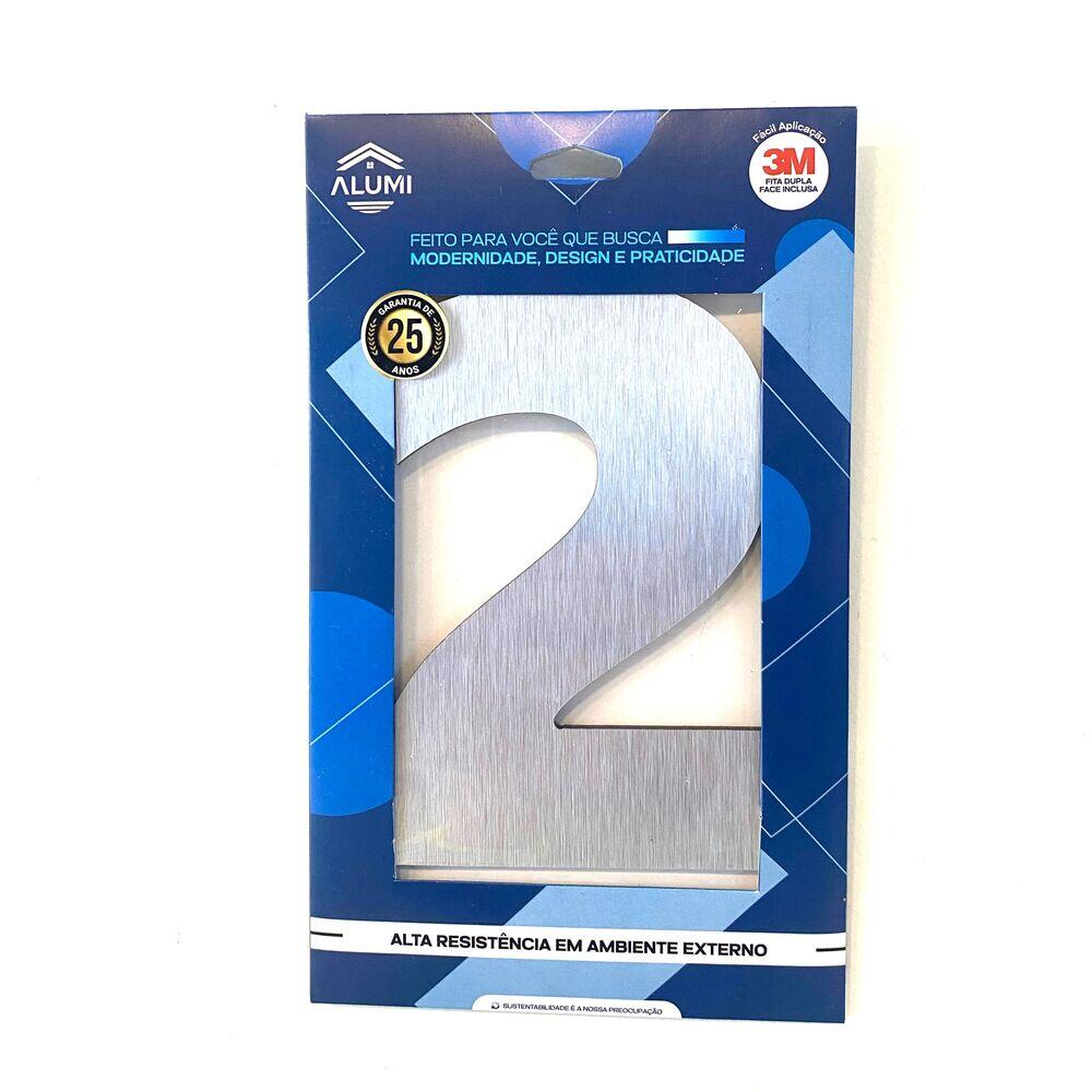 Numero Residencia 13cm Acm 2 Prata Esc Kami Acrilicos