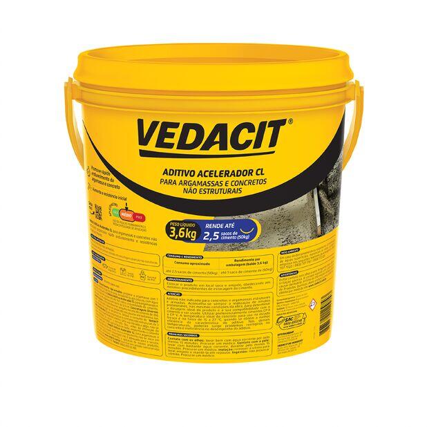 Aditivo Acelerador CL 3,6kg Rápido Vedacit