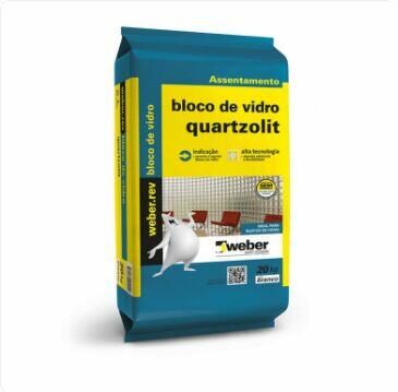 Argamassa Bloco de Vidro 20kg Branca Quartzolit