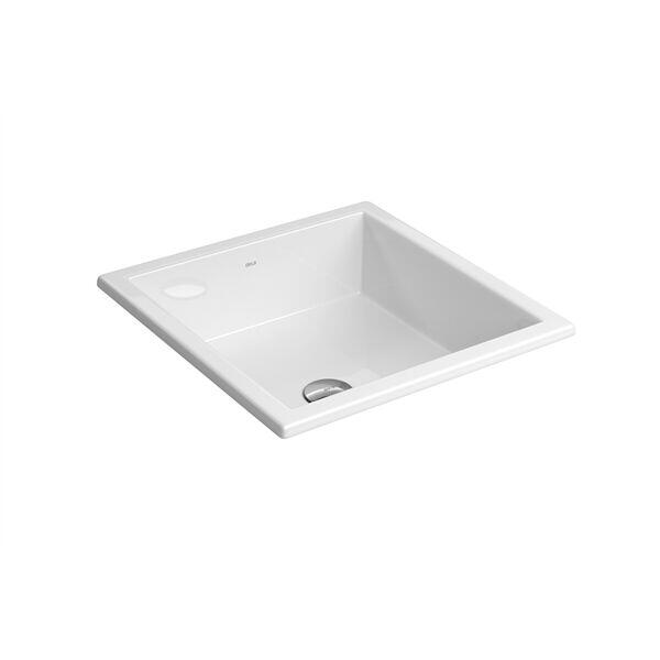 Cuba para Banheiro de Sobrepor Quadrada 41x41 Branco Gelo L.700.17 Deca