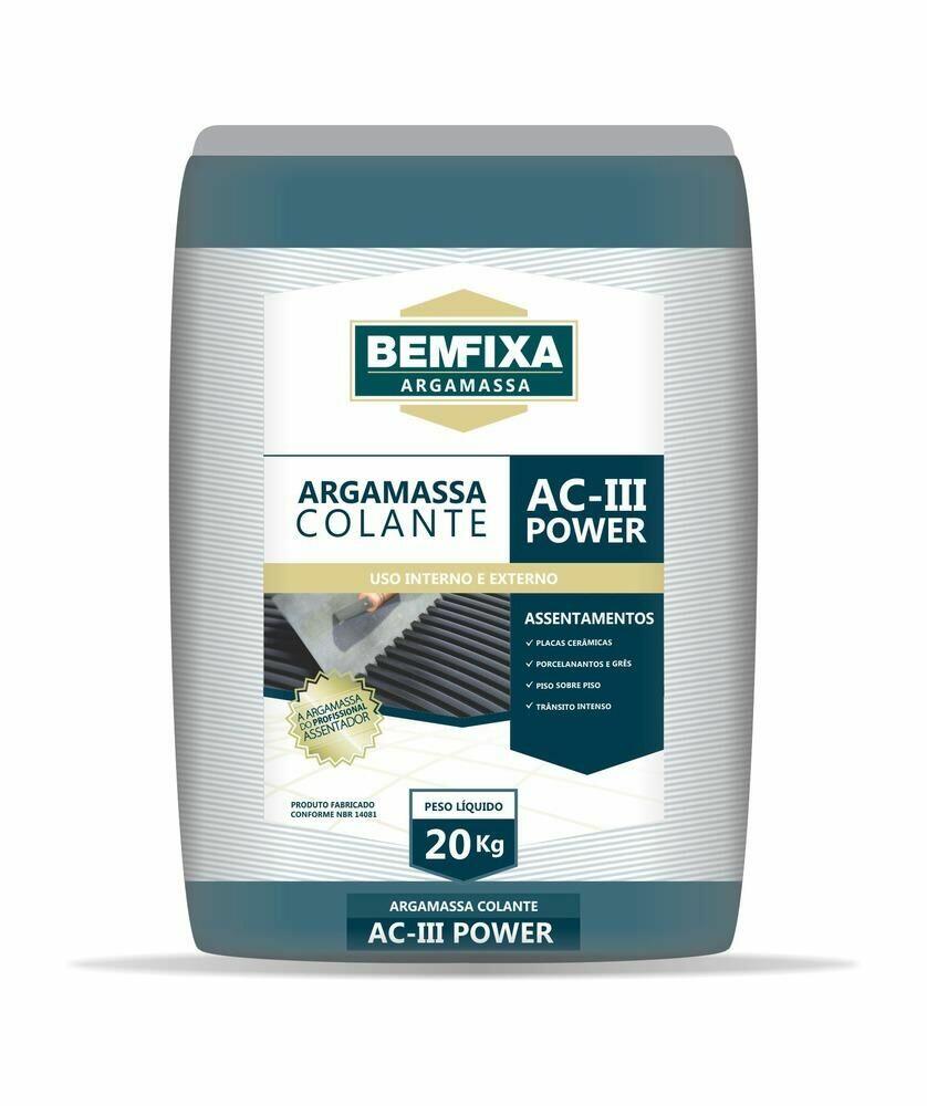 Argamassa AC3 Bemfixa 20kg Cinza