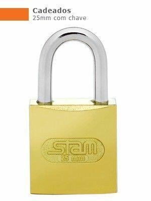 Cadeado 25mm  Latonado  Stam