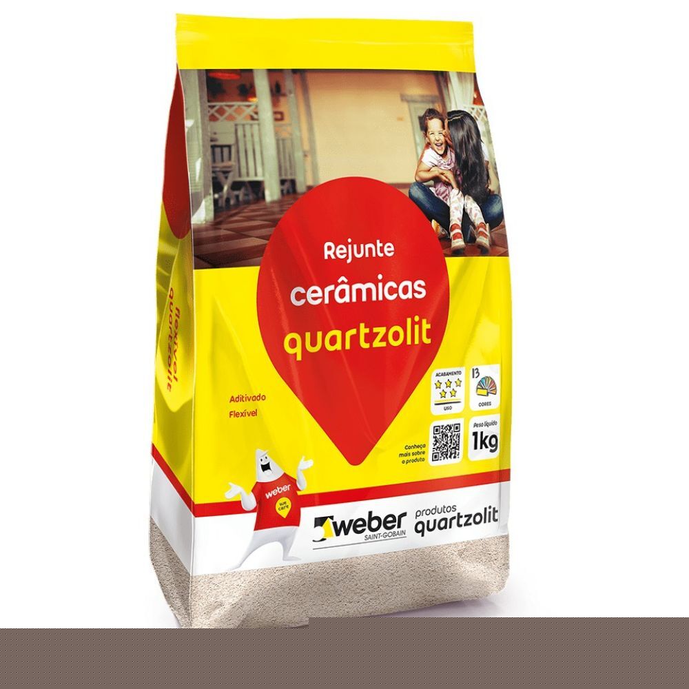 Rejunte Flexível Quartzolit Cinza Ártico 1kg