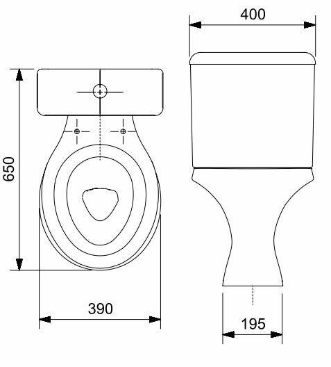 Vaso Sanitário com Caixa Acoplada Parati Acionamento Simples 6L Logasa